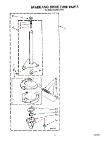 10 - Brake And Drive Tube parts for Whirlpool Washer LA7001XTG1 from AppliancePartsPros.com
