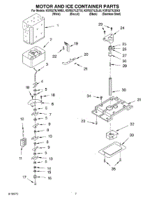 05 - Motor And Ice Container Parts parts for Kitchenaid Refrigerator KSRS27ILSS03 from AppliancePartsPros.com