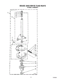 09 - Brake And Drive Tube parts for Whirlpool Washer LA8400XWN1 from AppliancePartsPros.com