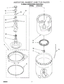 05 - Agitator, Basket And Tub parts for Kitchenaid Washer KAWE470BWH0 from AppliancePartsPros.com