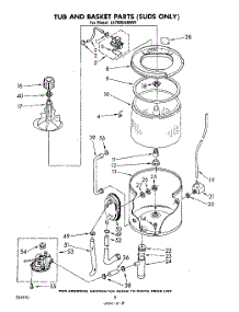 06 - Suds Only parts for Whirlpool Washer LA7005XMW0 from AppliancePartsPros.com