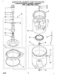 03 - Agitator, Basket And Tub parts for Whirlpool Washer 4LBR7255AQ1 from AppliancePartsPros.com