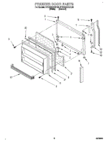 04 - Freezer Door parts for Kitchenaid Refrigerator KTRS22QAWH03 from AppliancePartsPros.com
