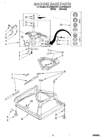 06 - Machine Base parts for Whirlpool Washer 6LSP8255AW1 from AppliancePartsPros.com