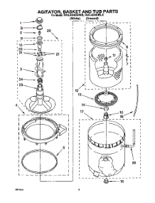 03 - Agitator, Basket And Tub parts for Whirlpool Washer RAL6245BW0 from AppliancePartsPros.com