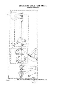 11 - Brake And Drive Tube parts for Kitchenaid Washer KAWE950VWH0 from AppliancePartsPros.com