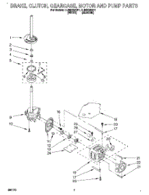05 - Brake, Clutch, Gearcase, Motor & Pump parts for Whirlpool Washer LLR6233AN1 from AppliancePartsPros.com