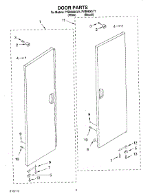 03 - Door Parts parts for Whirlpool Personal Valet System PVBN600LT1 from AppliancePartsPros.com