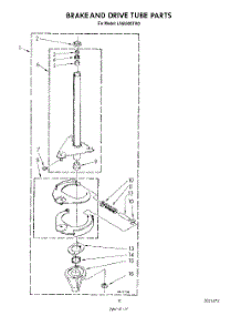10 - Brake And Drive Tube parts for Whirlpool Washer LA6090XTM0 from AppliancePartsPros.com