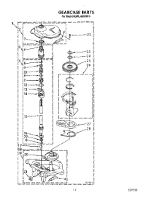 10 - Gearcase parts for Kitchenaid Washer KAWL400WWH1 from AppliancePartsPros.com