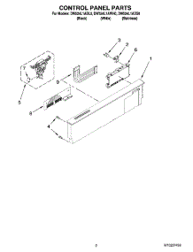 02 - Control Panel Parts parts for Whirlpool Dishwasher DW524L1ABL0 from AppliancePartsPros.com