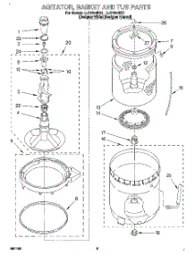 03 - Agitator, Basket And Tub parts for Whirlpool Washer LLC7244BQ1 from AppliancePartsPros.com
