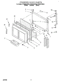 07 - Freezer Door, Lit / Optional parts for Whirlpool Refrigerator ET25DKXDW00 from AppliancePartsPros.com
