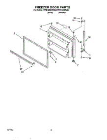 02 - Freezer Door parts for Kitchenaid Refrigerator KTRD18KDAL00 from AppliancePartsPros.com
