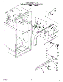 02 - Liner parts for Kitchenaid Refrigerator KTRS22QAWH03 from AppliancePartsPros.com