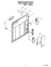 02 - Inner Door Parts parts for Whirlpool Dishwasher IUD6000RQ3 from AppliancePartsPros.com