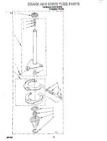 09 - Brake And Drive Tube parts for Whirlpool Washer LLR5144BW0 from AppliancePartsPros.com