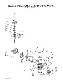 07 - Brake, Clutch, Gearcase, Motor And Pump parts for Whirlpool Washer LA9580XWM1 from AppliancePartsPros.com