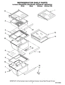 03 - Refrigerator Shelf Parts parts for Maytag Refrigerator MSD2258KGW01 from AppliancePartsPros.com