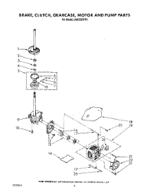 07 - Brake, Clutch, Gearcase, Motor And Pump parts for Whirlpool Washer LA6055XTM1 from AppliancePartsPros.com