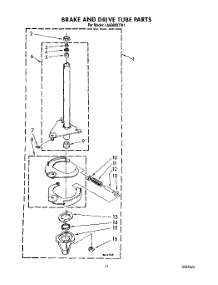 10 - Brake And Drive Tube parts for Whirlpool Washer LA6098XTW1 from AppliancePartsPros.com