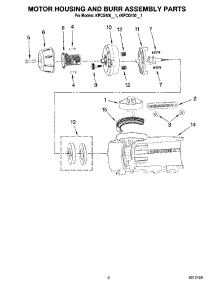 02 - Motor Housing And Burr Assembly Parts parts for Kitchenaid Coffee Grinder KPCG100ER1 from AppliancePartsPros.com