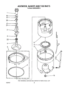 06 - Agitator, Basket And Tub parts for Kitchenaid Washer KAWE660WAL2 from AppliancePartsPros.com