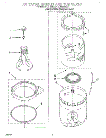 03 - Agitator, Basket & Tub parts for Whirlpool Washer LBR5232EQ1 from AppliancePartsPros.com