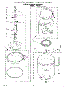 03 - Agitator, Basket And Tub parts for Whirlpool Washer RAL6245BW1 from AppliancePartsPros.com