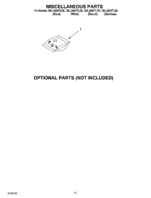 12 - Miscellaneous, Optional parts for Whirlpool Dishwasher DUL300XLTT0 from AppliancePartsPros.com