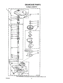 11 - Gearcase parts for Whirlpool Washer LA9300XTW1 from AppliancePartsPros.com
