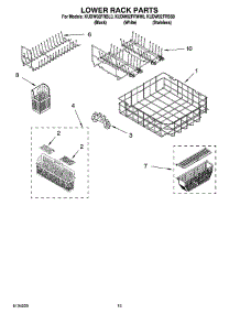 12 - Lower Rack Parts, Optional Parts (Not Included) parts for Kitchenaid Dishwasher KUDW02FRBL0 from AppliancePartsPros.com