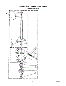 10 - Brake And Drive Tube parts for Whirlpool Washer LA5610XTW1 from AppliancePartsPros.com