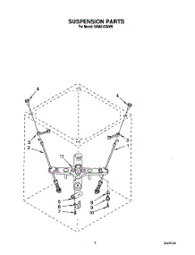 07 - Suspension parts for Whirlpool Washer RAM4143AL0 from AppliancePartsPros.com