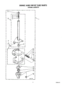 10 - Brake And Drive Tube parts for Whirlpool Washer LA5280XTW1 from AppliancePartsPros.com