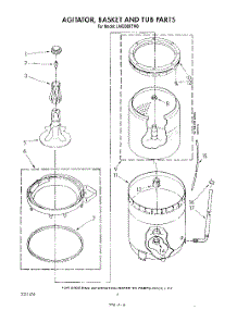 04 - Agitator, Basket And Tub parts for Whirlpool Washer LA6300XTW0 from AppliancePartsPros.com