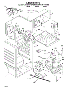 03 - Liner parts for Whirlpool Refrigerator ET1CHKXKT07 from AppliancePartsPros.com
