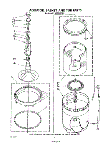 04 - Agitator, Basket And Tub parts for Whirlpool Washer LA5330XTM0 from AppliancePartsPros.com