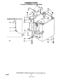 08 - Cabinet parts for Whirlpool Washer LA5805XMW0 from AppliancePartsPros.com