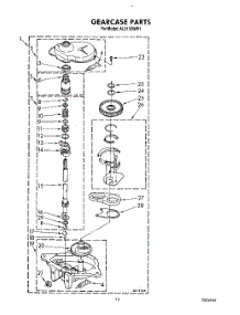 11 - Gearcase parts for Whirlpool Washer AL3132WW1 from AppliancePartsPros.com