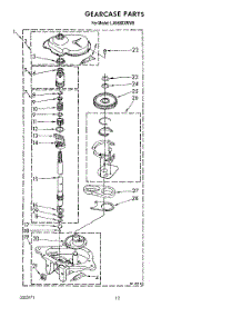 10 - Gearcase parts for Whirlpool Washer LA9680XWM0 from AppliancePartsPros.com