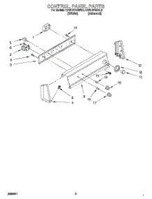 03 - Control Panel parts for Kitchenaid Washer KAWL510BWH0 from AppliancePartsPros.com