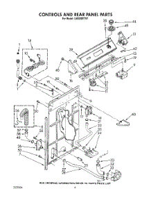 03 - Controls And Rear Panel parts for Whirlpool Washer LA9300XTF1 from AppliancePartsPros.com