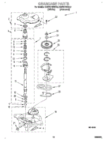 09 - Gearcase parts for Kitchenaid Washer KAWE770BWH0 from AppliancePartsPros.com
