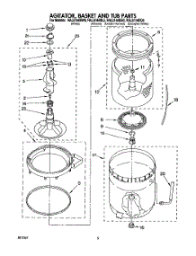 04 - Agitator, Basket And Tub parts for Whirlpool Washer RAL5144BQ0 from AppliancePartsPros.com