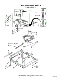 08 - Machine Base parts for Whirlpool Washer LA6058XTG1 from AppliancePartsPros.com