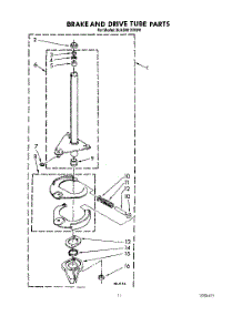 10 - Brake And Drive Tube parts for Whirlpool Washer 3LA5801XXW0 from AppliancePartsPros.com