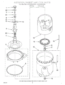 03 - Agitator, Basket And Tub parts for Whirlpool Washer LSV6234AW0 from AppliancePartsPros.com
