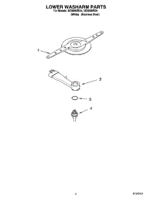 04 - Lower Washarm Parts parts for Whirlpool Dishwasher IUD8000RQ4 from AppliancePartsPros.com
