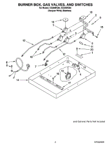 02 - Burner Box, Gas Valves, And Switches parts for Whirlpool Cooktop ICS300RQ04 from AppliancePartsPros.com